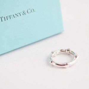 RARE, LIKE NEW!! Gorgeous Authentic Tiffany & Co. Sterling Silver Bamboo Ring 5